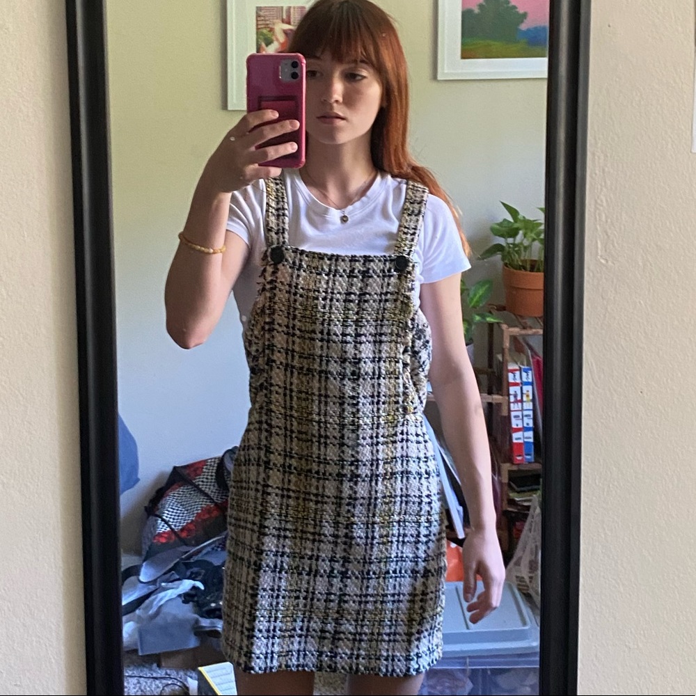 zara knit overall dress